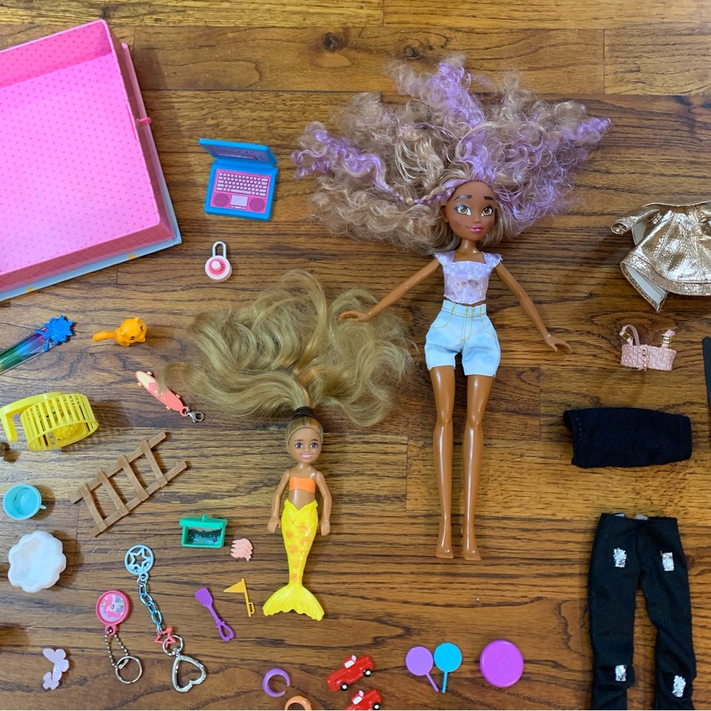 Girls Barbie & Mermaid Doll Accessories Clothes Pets Farm Animals Storage Box - Picture 13 of 16